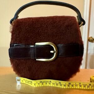 Patricia Nash Shearling Annfield Crossbody in Brown